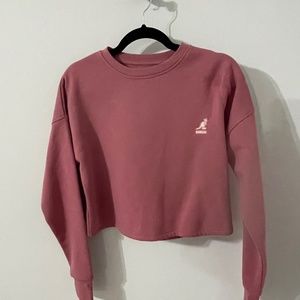 Cropped Pink Kangol Sweater